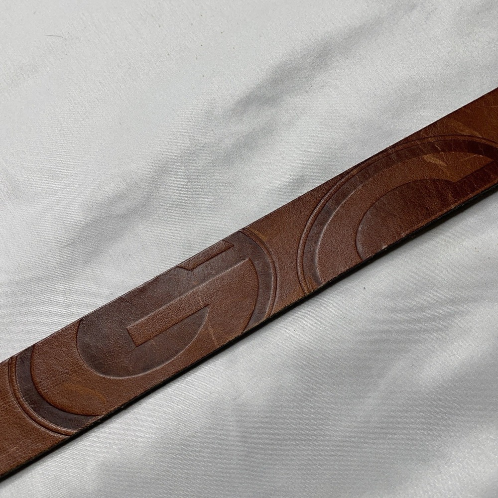 NFL Green Bay Packers Leather Belt Mens 36 Eagles Wings Brown Logo Embossed - Picture 6 of 12